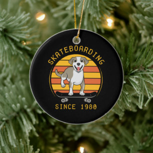 Skateboardfahren seit 1980 keramik ornament