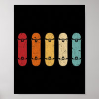 Skateboardfahren Skaten Skateboarder Skater Retro