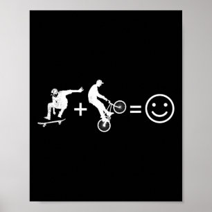 Skateboardfahren und BMX-Fahrradfahrer-Geschenk Sk Poster