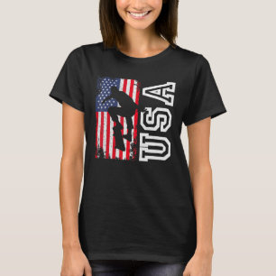Skateboardfahren USA-Flagge 4. Juli Patriotisch Am T-Shirt
