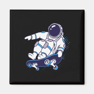 Skateboarding-Astronaut Skateboard-Liebhaber Skate Magnet
