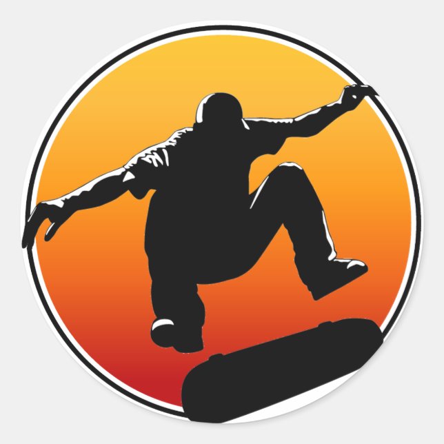 Skateboarding Aufkleber (Vorderseite)