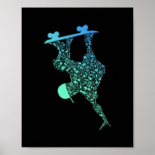 Skateboarding-Bekleidung Kinder Mädchen Jungen Ska Poster