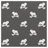Skateboarding Bulldog-Silhouetten Muster Cool Hund
