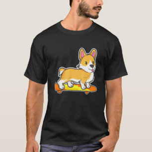 Skateboarding Corgi Skateboard Hund Skater Skaten T-Shirt