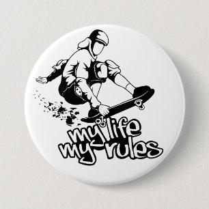 Skateboarding custom button