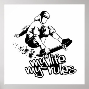 Skateboarding custom poster