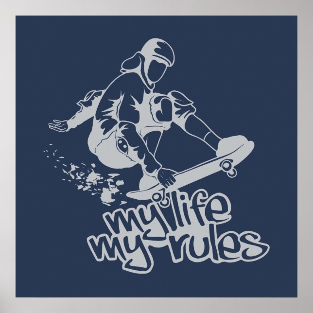 Skateboarding custom poster (Vorne)