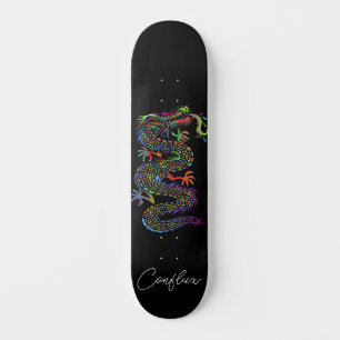 Skateboarding Deck ( Dragon ) Bright Color (Schwar Skateboard