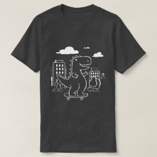 Skateboarding Dinosaurier T-Shirt