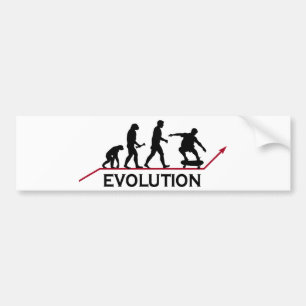 Skateboarding Evolution Autoaufkleber