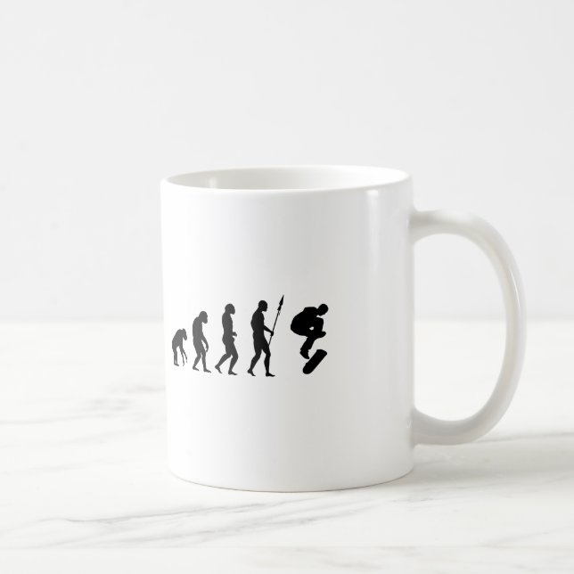 Skateboarding-Evolution Kaffeetasse (Rechts)