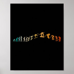 Skateboarding-Evolution - sich entwickelnder Skate Poster