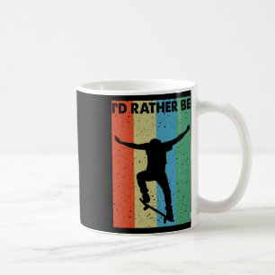 Skateboarding für Jungen Ich würde lieber Retro sk Kaffeetasse