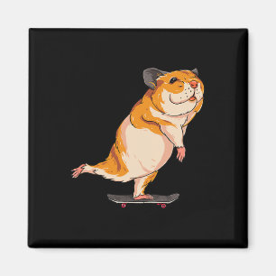 Skateboarding-Hamster - Süßes Skater-Nagetier Skat Magnet