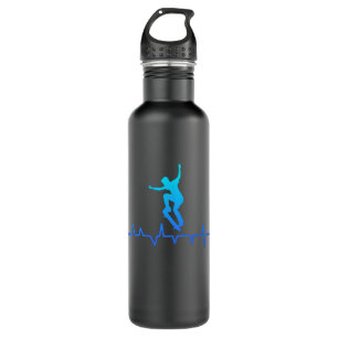 Skateboarding Heartbeat Geschenkgutscheine Skater Edelstahlflasche