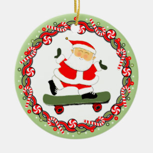 Skateboarding Holiday Geschenk Keramik Ornament