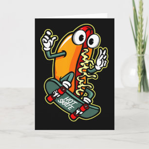 Skateboarding Hot Dog Karte