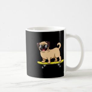 Skateboarding-Hund-Geschenk für einen Pug-Liebhabe Kaffeetasse