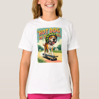 Skateboarding-Hund Sommer Lustig Retro-Strand