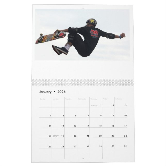 SkateBoarding Kalender, Copyright Karen J Williams Kalender (Jan 2026)