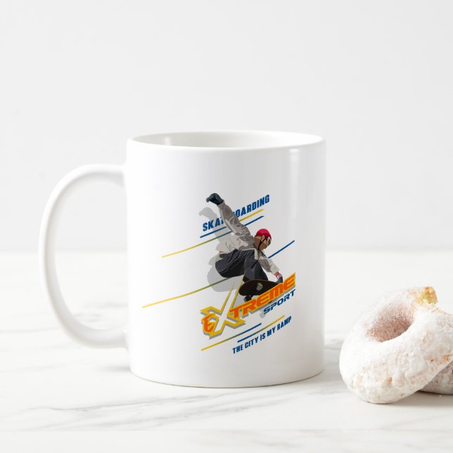 Skateboarding | Klassische Tasse #11 (Mit Donut)