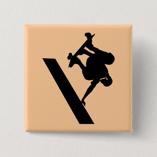 skateboarding Knopf Button (Vorderseite)