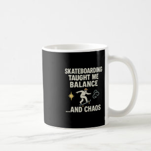 Skateboarding Lance und Chaos Retro Block Kaffeetasse