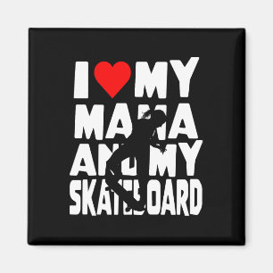 Skateboarding Mädchen Thema Ich liebe Mama und mei Magnet