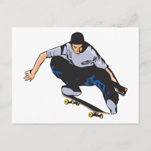 Skateboarding Postkarte