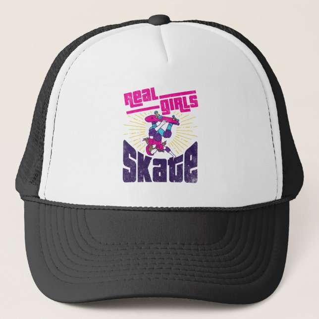 Skateboarding Real Girls Skate Truckerkappe (Vorderseite)
