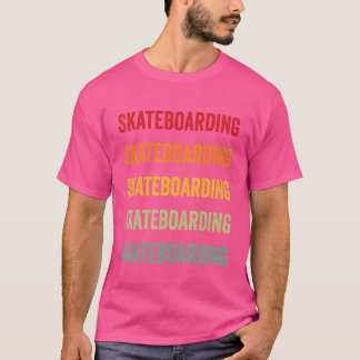 Skateboarding Skateboarding Hobbyist Rainbow Desig T-Shirt