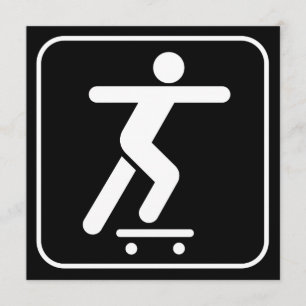 Skateboarding Symbol-Einladung Einladung