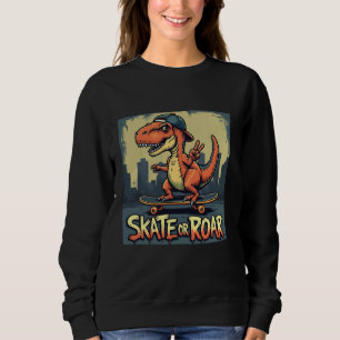 Skateboarding T-Rex Dinosaur T-Shirt Cool Urban St Sweatshirt