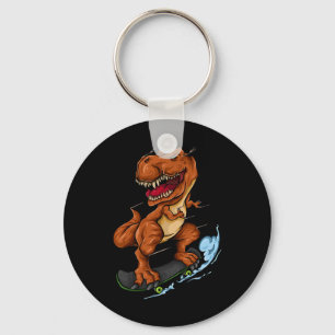Skateboarding T-Rex - Süßer Trex Dinosaur Skateboa Schlüsselanhänger