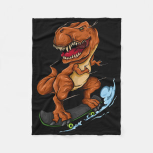Skateboarding T-Rex - Süßer Trex-Dinosaurier-Skate Fleecedecke