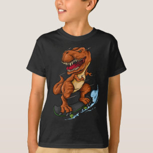 Skateboarding T-Rex - Süßer Trex-Dinosaurier Skate T-Shirt