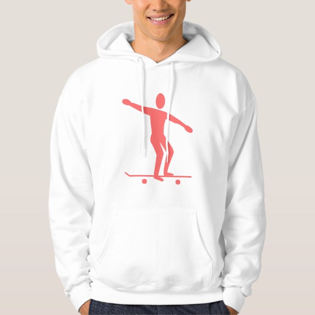Skateboarding - Tropenrosa Hoodie (Vorderseite)