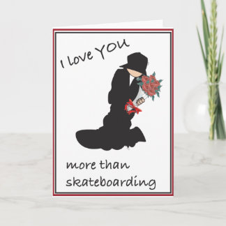 Skateboarding Valentine Feiertagskarte