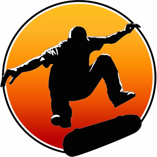 Skateboarding Verzierung Fotoskulptur Ornament (Vorne)