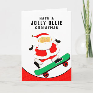 Skateboarding-Weihnachtsfeiertagskarten Feiertagskarte