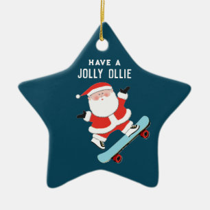 Skateboarding-Weihnachtskollektion Keramik Ornament
