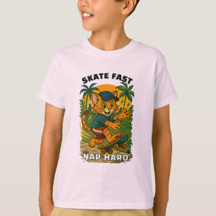 Skateboardkatze T-Shirt