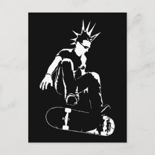 Skateboardpunk Postkarte