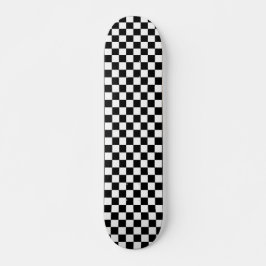 Skateboards Checker Pattern-black and white