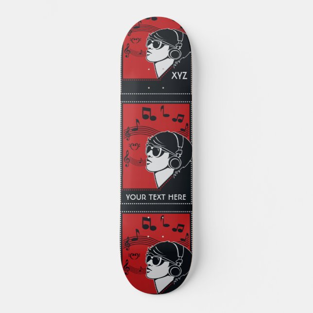 Skateboards für benutzerdefinierte Text Art-Deco-M (Vorderseite)