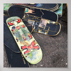 Skateboards für Colfax Poster