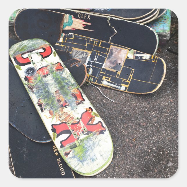 Skateboards für Colfax Quadratischer Aufkleber (Vorderseite)