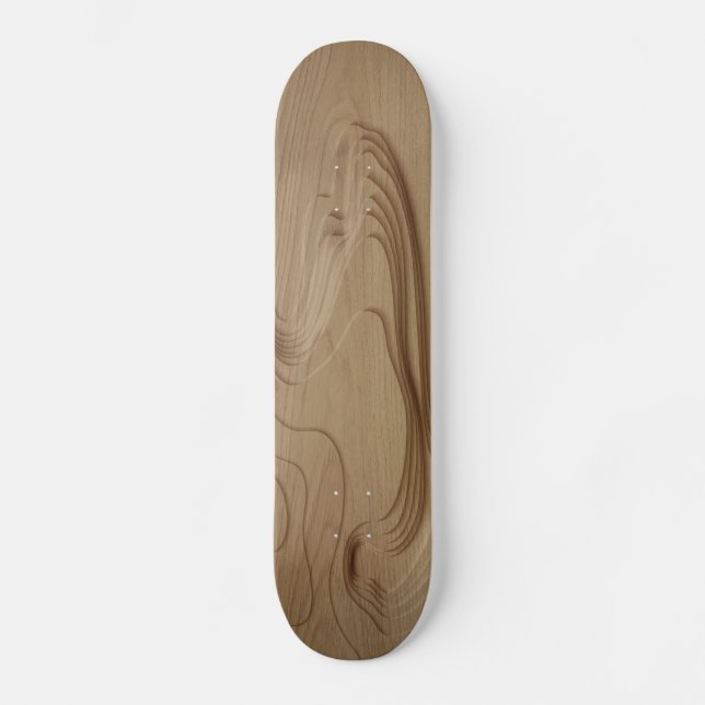 Skateboards Topographie Montagne Bois (Vorderseite)