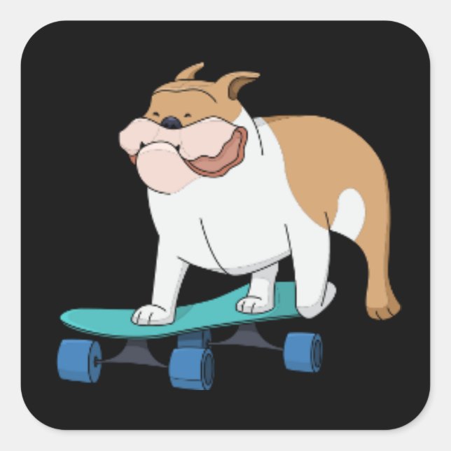 SKATEBOARING BULL DOG STICKERS (Vorderseite)